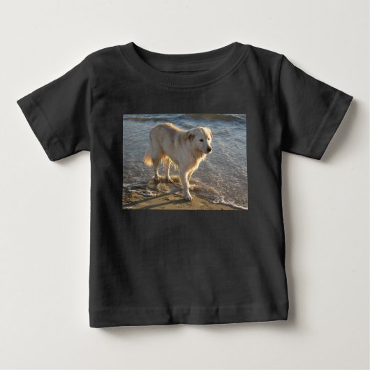 海岸の犬 ベビーTシャツ (正面)