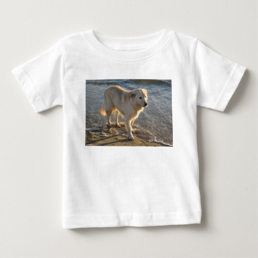 海岸の犬 ベビーTシャツ (正面)