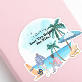 海岸の独身パーティー シール