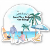 海岸の独身パーティー シール (正面)