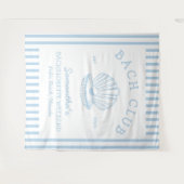 海岸の独身最後の夜 青 背景 バッチ クラブ タペストリー (正面(横))