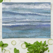 海岸の眺めの海の芸術 キッチンタオル (折り畳み)