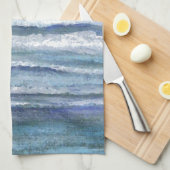 海岸の眺めの海の芸術 キッチンタオル (四つ折り)