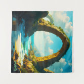 海岸の石のアーチ 海の風景 タペストリー (正面(横))