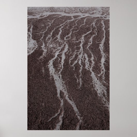 海岸の砂の上の水 ポスター (正面)