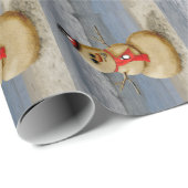 海岸の砂の雪だるま ラッピングペーパー (ロールコーナー)