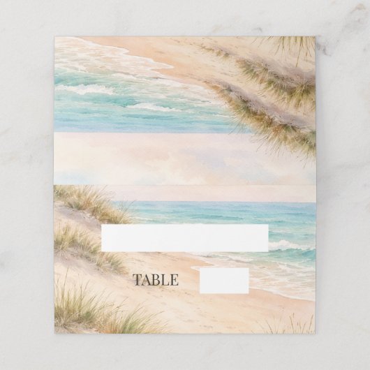 海岸の砂丘 プレイスカード (外部開封)