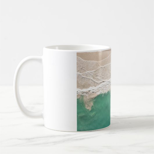 海岸の空中展望 コーヒーマグカップ (左)