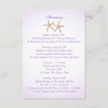 海岸の紫の紫陽花の結婚式の旅程