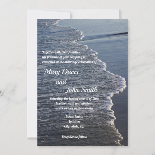 海岸の美しさ 招待状 (正面)