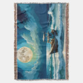 海岸の老船 スローブランケット (正面縦)