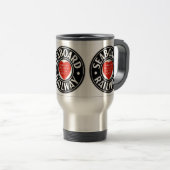 海岸の航空路鉄道のハートのロゴの通勤者のマグ トラベルマグ (正面右)