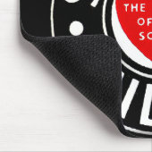 海岸の航空路鉄道のハートのロゴ マウスパッド (コーナー)