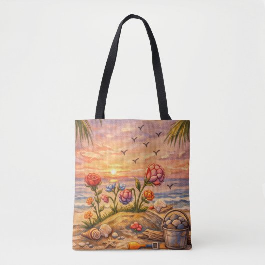海岸の花々 トートバッグ (正面)