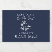 海岸の花嫁おさらいパーティー スパークリングワインラベル (シングルラベル)