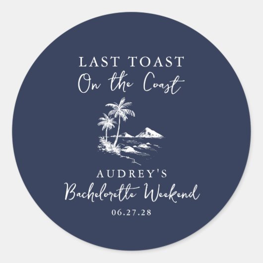 海岸の花嫁おさらいパーティー ラウンドシール (正面)