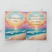 海岸の誕生日祝福 カード (内部)