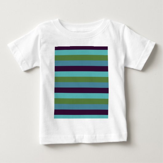 海岸の調和ストライプ ベビーTシャツ (正面)