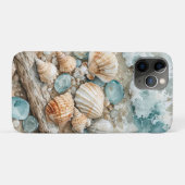 海岸の貝殻の水彩漂流木の情景 Case-Mate iPhoneケース (裏面(横))
