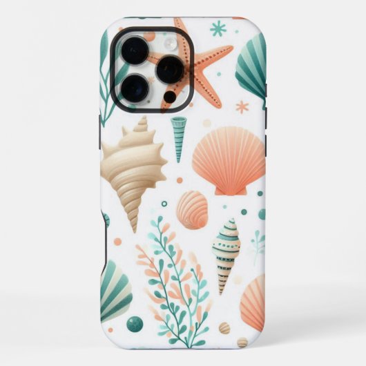 海岸の貝殻アート iPhoneケース (裏面)