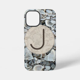 海岸の貝殻イニシャルケースアート iPhone 12 MINIケース