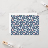 海岸の貝殻 ビーチとオーシャンデザイン カード (正面/裏面インサイチュ)