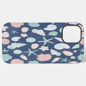 海岸の貝殻 ビーチとオーシャンデザイン iPhoneケース (裏面横)