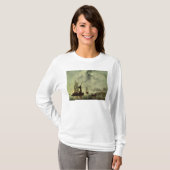 海岸の近くで穏やかまたは、ボート、1651年後に Tシャツ (正面フル)