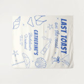 海岸の遊び心ある最後の乾杯 バチェロレッテパーティー タペストリー (正面(横))