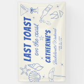 海岸の遊び心ある最後の乾杯 バチェロレッテパーティー 横断幕 (縦)