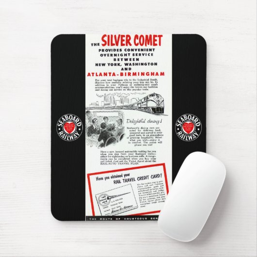 海岸の鉄道銀の彗星の列車 マウスパッド (マウス)