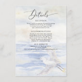 海岸の青い海と白い鳥　詳細 エンクロージャーカード (正面)