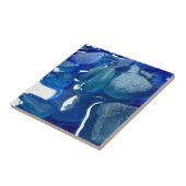 海岸の青い海ガラス タイル (側面)