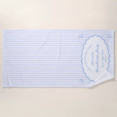 海岸の青い独身最後の乾杯パーティー ビーチタオル (正面)