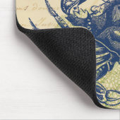 海岸の青カニのコラージュ マウスパッド (コーナー)