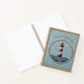 海岸の静けさ刺繍灯台ジャーナル ノートブック (内部)