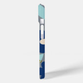 海岸の静けさ フラワーパターン | インディゴ & ターコイズ Case-Mate iPhoneケース (裏面 / 左)