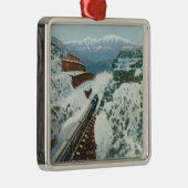 海岸の頂上の列車の眺め メタルオーナメント (右)