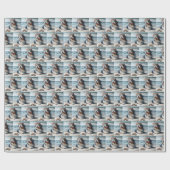 海岸の髭のあるコリー ラッピングペーパー (フラット)