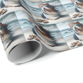 海岸の髭のあるコリー ラッピングペーパー (ロールコーナー)