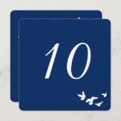 海岸の鳥の結婚式 | テーブル番号カード 招待状 (正面/裏面)