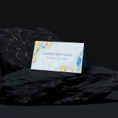 海岸の chic | 現代の青と金の海の下 プレイスカード