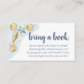 海岸の chic | 青と金のサンゴ礁 読書を持ってきて エンクロージャーカード (正面)