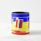 海岸のDeckchairsのマグ マグカップ (中央)