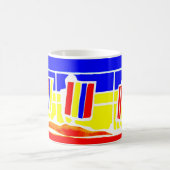 海岸のDeckchairsのマグ マグカップ (中央)