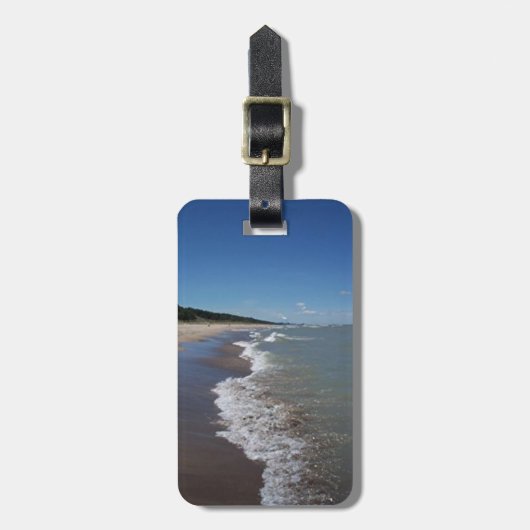 海岸のLineBagのラベル ラゲッジタグ (正面縦)