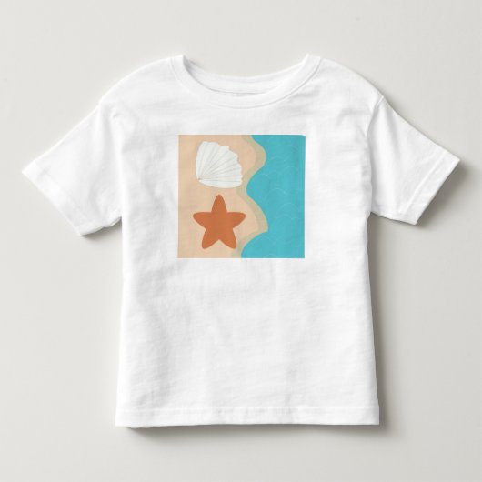 海岸またはビーチ トドラーTシャツ (正面)