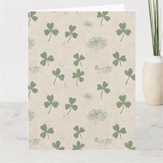 海岸アイルランドリネンシャムロックセントパトリックデーグリーン カード