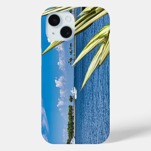 海岸ウォーターフロント壁画トロピカルオーシャンビュー Case-Mate iPhoneケース (裏面)