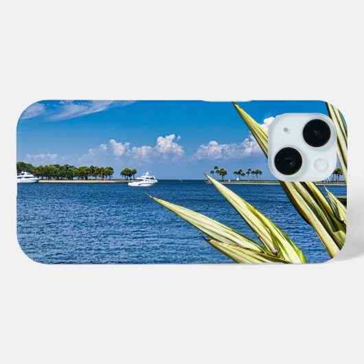 海岸ウォーターフロント壁画トロピカルオーシャンビュー Case-Mate iPhoneケース (裏面 (横))